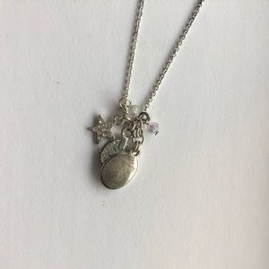 Silver charm necklace